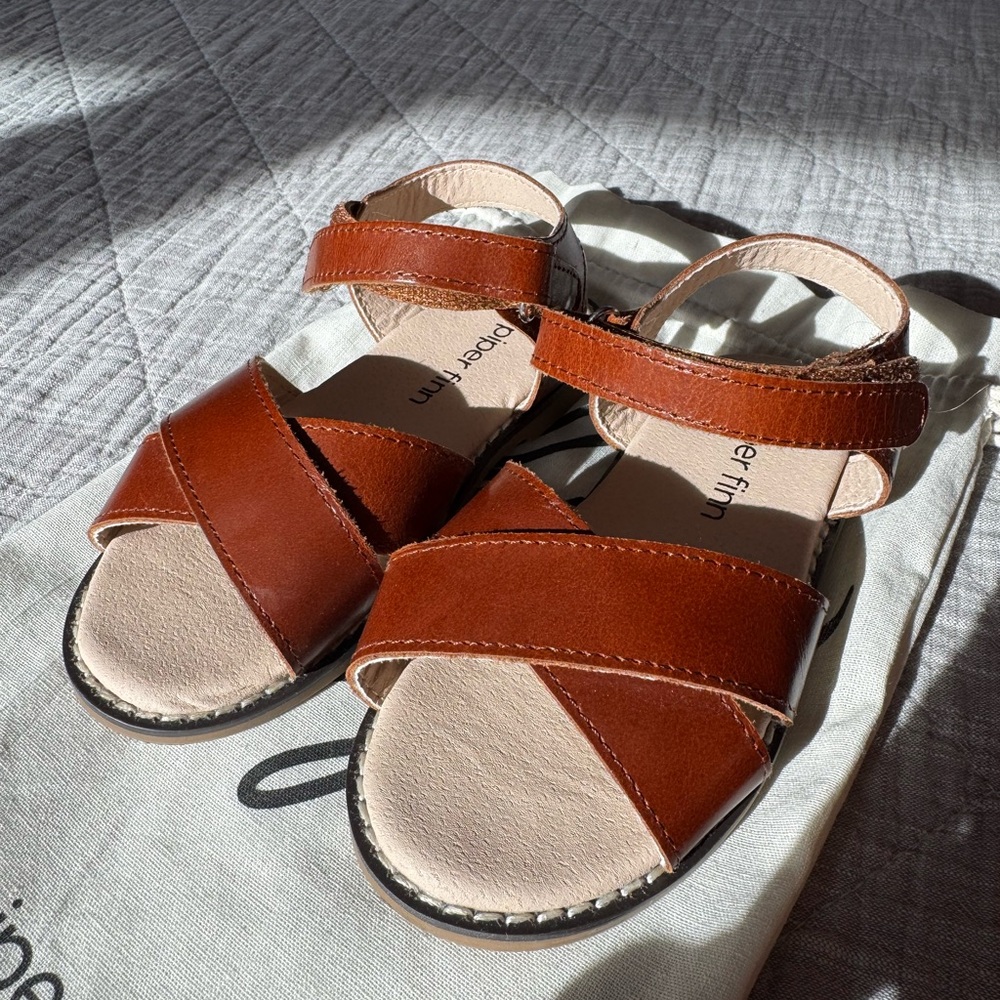 Piper Finn Brown Leather Kids Sandals